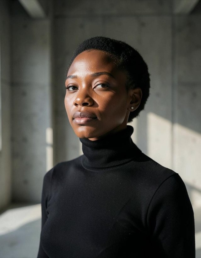 Portrait of Amara Okafor, Architect in Lagos, Nigeria